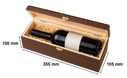 Drewniane pudełko na wino K-981 EX Brąz