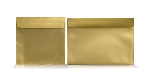 Koperty ozdobne kwadrat K4 HK Matowy Złoty 120gsm, 50 sztuk