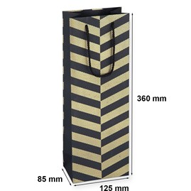 Torebka na wino ozdobna 125x85x360mm K-421 PSZ