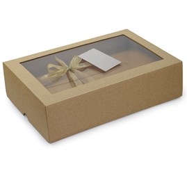 Pudełko karbowane wieczkowe 245x140x75mm z oknem