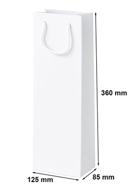 Torebka Papierowa Na Wino Biała