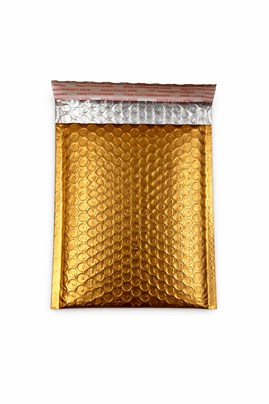 Koperta bąbelkowa metaliczna kawowa 140x170 mm B6