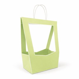 Torba prezentowa na kwiaty 120x100x350 mm zielona