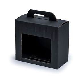 Pudełka karbowane czarne na 2 słoiki 0,9l 190x90x160mm 10szt