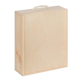 potrójne pudełko drewniane na wino