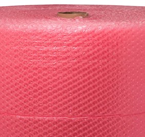 Różowa folia bąbelkowa antystatyczna ESD o szerokości 120 cm i długości 100 m 