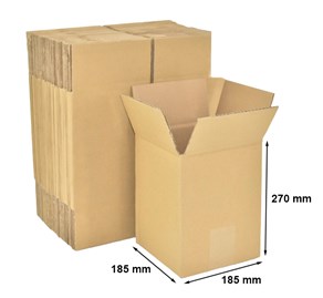 Kartony klapowe 185x185x270mm, 10 sztuk