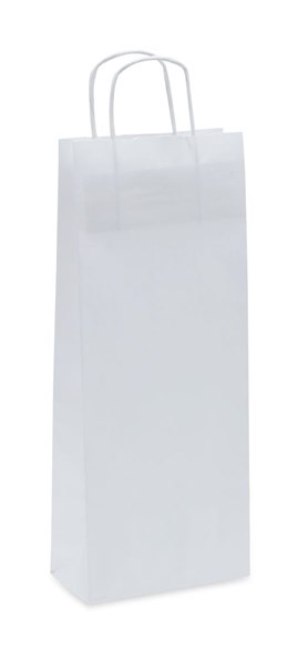Pakiet - Torba papierowa na butelki 160x80x390 / BIAŁA 10 szt