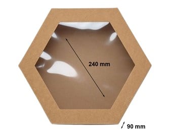 sześciokątne pudełko z oknem