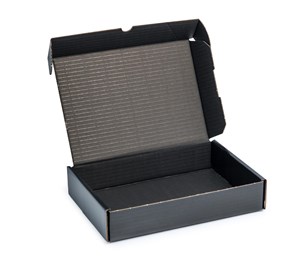 Czarny karton wykrojnikowy 340x240x60 mm – paczkomat A