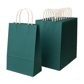 Pakiet - Torba papierowa na prezent 240x100x320 / ZIELONA 10 szt