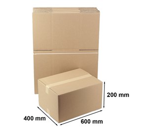 Kartony Klapowe 600x400x200mm (zewn.) BC580, 100 sztuk