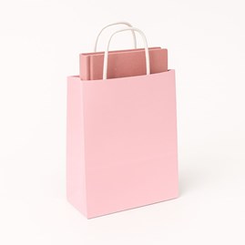 Pakiet - Torba papierowa na prezent 240x100x320 PASTEL. RÓŻOWA 10 szt