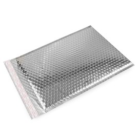 Sześć kopert bąbelkowych metalicznych srebrnych