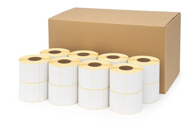 Etykiety termiczne 40x25 mm – pakiet 70 rolek po 1000 sztuk