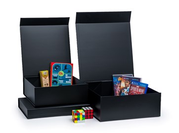 Pudełko Magnetyczne Czarne 380x380x150mm zew Karton Na Magnes Ozdobny