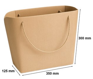 Torba z tektury karbowanej 350x125x300mm, Sznurek papierowy