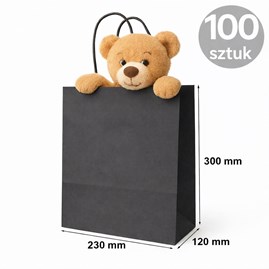 Torba papierowa 230×120×300 mm kraft 100 sztuk