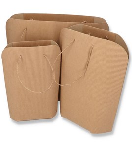 Torba z tektury karbowanej 200x100x295mm / Sznurek papierowy