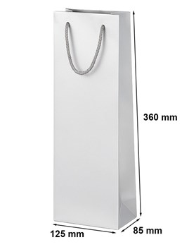 Torebka Laminowana Na Wino Srebrna