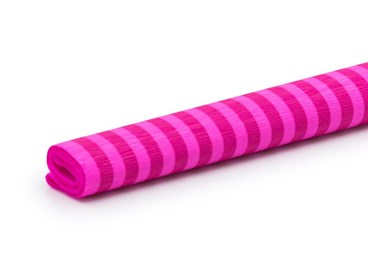 Bibuła Marszczona 50x200cm Różowa w paski