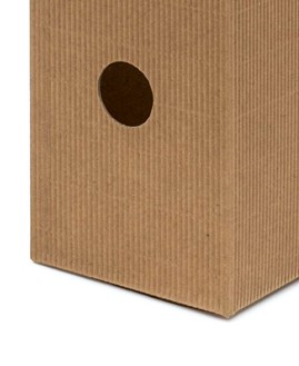 Karbowany pojemnik na dokumenty A4 szer. 9cm brąz