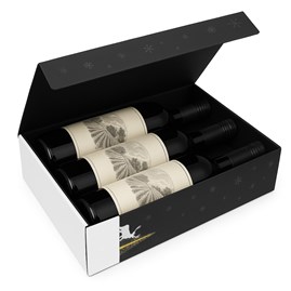 Pudełko Świąteczne na Prezent Premium Czarne SCHNEEG 360x260x93mm