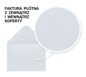 Koperty Bezkwasowe C5 White Linen 120gsm 50szt