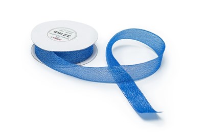 Wstążka brokatowa 25mm 32m WB7005 niebieska