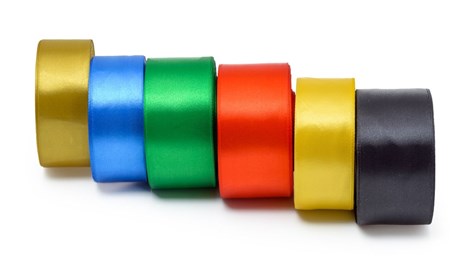 Wstążka satynowa 12mm czarna 32m WS8141