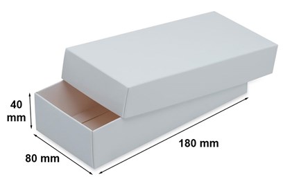 Pudełko laminowane białe 180x80x40mm