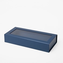 Pudełko Magnetyczne Granatowe z Okienkiem 345x150x55 mm (zew) F2