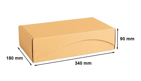Pudełko karbowane na 2 wina 340x180x90mm – karton prezentowy