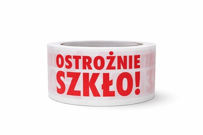 Taśma pakowa OSTROŻNIE SZKŁO 48 mm 66 m