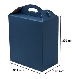 Pudełko z uchwytem granatowe F217 300x180x350mm