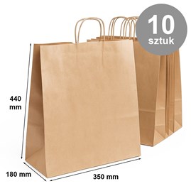 Pakiet - Torba 350x180x440 / BRĄZOWA 10 szt