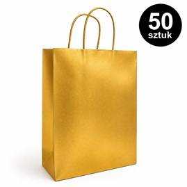 Torba prezentowa 230x120x300 mm złota 50 szt