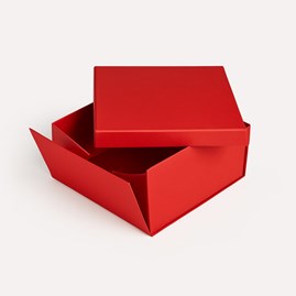 Pudełko składane z wiekiem 300x300x140 Czerwone