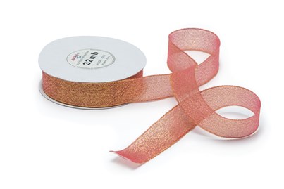 Pomarańczowa wstążka z brokatem