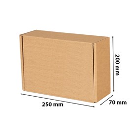 Pudełko ozdobne EKO karbowane 250x200x70mm F427