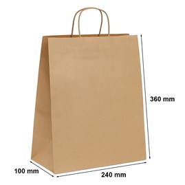 Torby Papierowe Brązowe Prążek