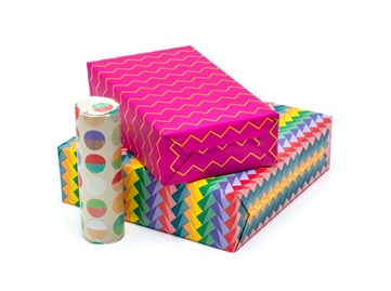 Papier Pakowy Kolorowe Kółka 70cm-25m 80gsm