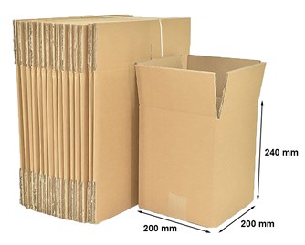 Kartony klapowe 200x200x240mm BC580, 100 sztuk