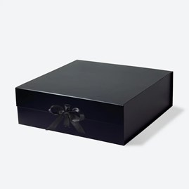 Czarne pudełko magnetyczne 305×305×102 mm ze wstążką