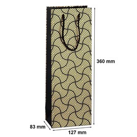 Czarno-złota torebka na wino