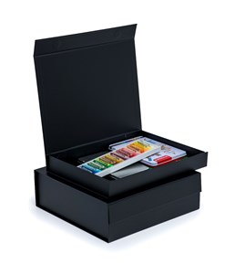 Pudełko Magnetyczne Czarne 330x255x45mm(zew) A4 Opakowanie Ozdobne