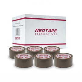 Taśma NEOTAPE AKRYL Brązowa 48mm/60m cichoodwijalna, 6 rolek