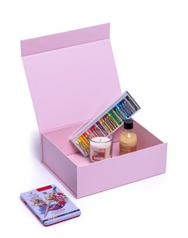 Pudełko Magnetyczne Różowe 330x255x115mm (zew) A4 Eleganckie Pudełko