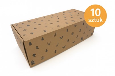 karton fasonowy 10 sztuk, karton świąteczny ikony, pudełka fasonowe święta, kartony kraft boże narodzenie, pudełka prezentowe