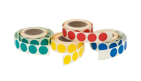 Etykiety samoprzylepne okrągłe żółte